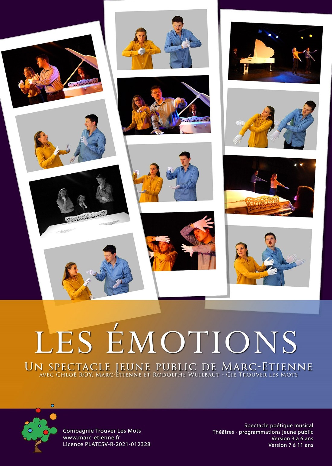 Affiche LES EMOTIONS pour theatres et programmations jeune public